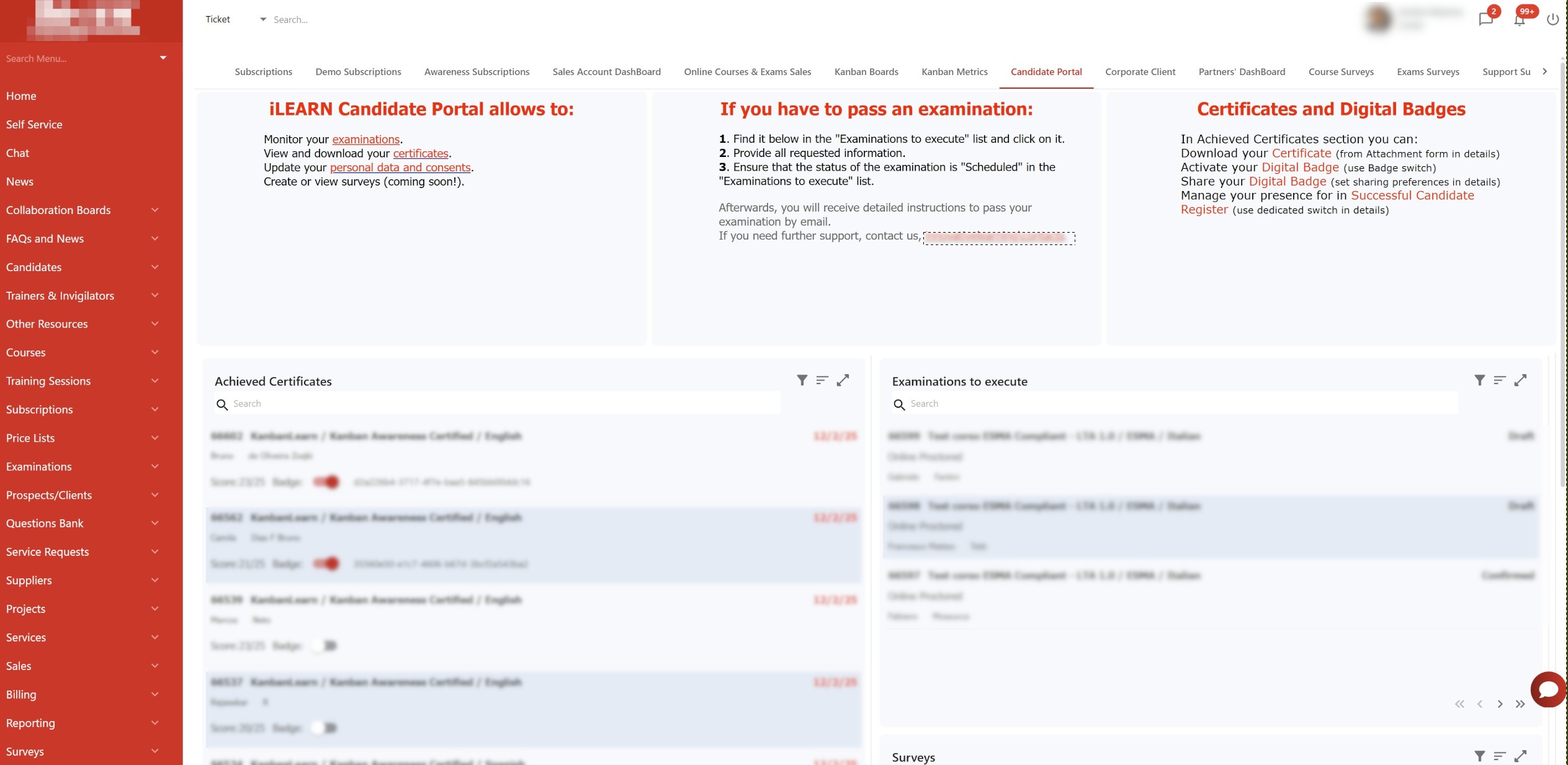 Portale Candidati di TrainingNow