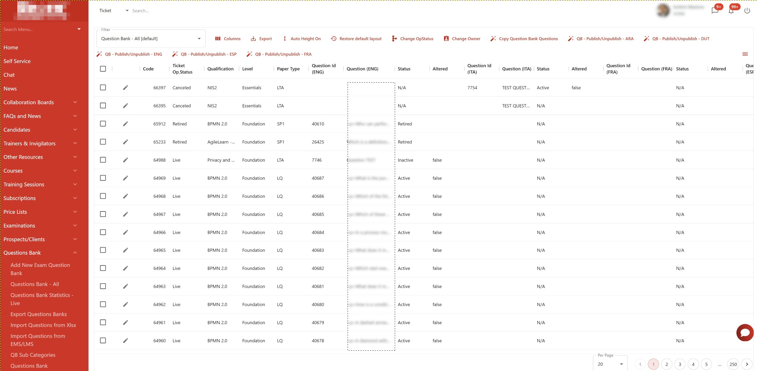Banca domande TrainingNow
