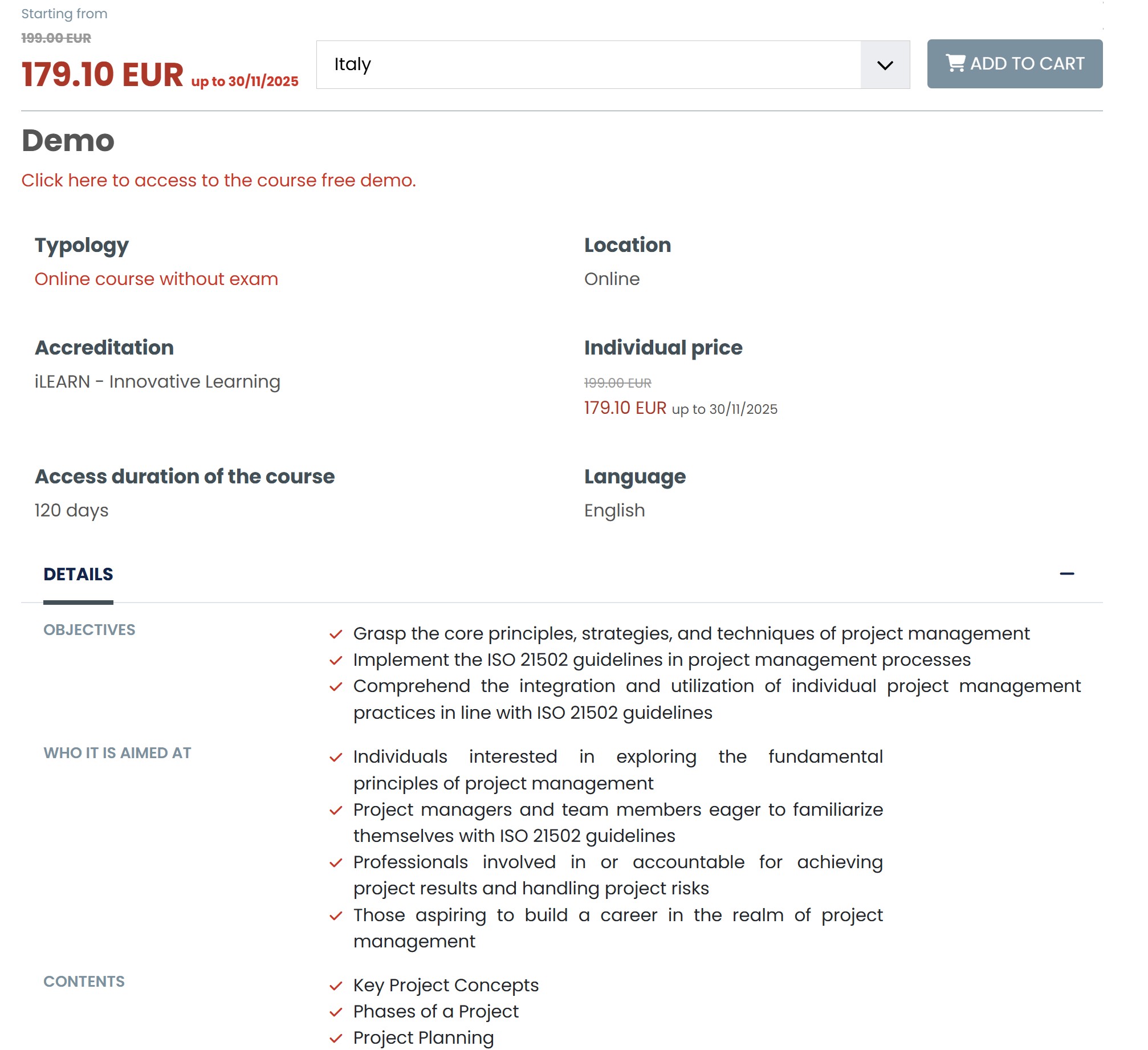 Presentaci&oacute;n de datos de productos estructurados en TrainingNow